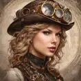 Steampunk portrait of Taylor Swift, Highly Detailed, Intricate, Artstation, Beautiful, Digital Painting, Sharp Focus, Concept Art, Elegant