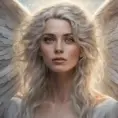 Alluring highly detailed matte portrait of a beautiful angel with shimmering hair in the style of Stefan Kostic, 8k, High Definition, Highly Detailed, Intricate, Half Body, Realistic, Sharp Focus, Fantasy, Elegant