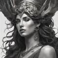 Alluring matte portrait of the beautiful goddess Artemis in black in the style of Stefan Kostic, 8k, Highly Detailed, Intricate, Realistic, Sharp Focus, Volumetric Lighting, Fantasy, Elegant by Stanley Artgerm Lau, Alphonse Mucha, WLOP