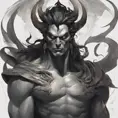 Matte portrait of a fierce Hades, god of the underworld, 4k, Highly Detailed, Hyper Detailed, Powerful, Artstation, Vintage Illustration, Digital Painting, Sharp Focus, Smooth, Concept Art by Stanley Artgerm Lau, Alphonse Mucha, Greg Rutkowski