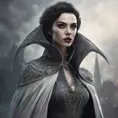 Alluring highly detailed matte portrait of a beautiful caped vampire in the style of Stefan Kostic, 8k, High Definition, Highly Detailed, Intricate, Half Body, Realistic, Sharp Focus, Fantasy, Elegant