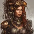 Steampunk portrait of Sarah Kerrigan, Highly Detailed, Intricate, Artstation, Beautiful, Digital Painting, Sharp Focus, Concept Art, Elegant