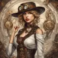 Steampunk portrait of Taylor Swift, Highly Detailed, Intricate, Artstation, Beautiful, Digital Painting, Sharp Focus, Concept Art, Elegant