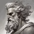 Matte portrait of a fierce God Zeus, 4k, Highly Detailed, Hyper Detailed, Powerful, Artstation, Vintage Illustration, Digital Painting, Sharp Focus, Smooth, Concept Art by Stanley Artgerm Lau, Alphonse Mucha, Greg Rutkowski