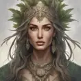 Alluring highly detailed matte portrait of beautiful female druid in the style of Stefan Kostic, 8k, High Definition, Highly Detailed, Intricate, Half Body, Realistic, Sharp Focus, Fantasy, Elegant