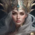 Alluring matte closeup portrait of a beautiful Morgana, 8k, Highly Detailed, Intricate, Realistic, Sharp Focus, Volumetric Lighting, Fantasy, Elegant by Stanley Artgerm Lau, WLOP