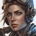 Steampunk portrait of Jill Valentine, Highly Detailed, Intricate, Artstation, Beautiful, Digital Painting, Sharp Focus, Concept Art, Elegant