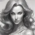 Alluring matte portrait of a beautiful Jean Grey from X-Men, 8k, Highly Detailed, Intricate, Half Body, Realistic, Sharp Focus, Volumetric Lighting, Fantasy, Elegant by Stanley Artgerm Lau