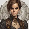 Steampunk portrait of Emma Watson, Highly Detailed, Intricate, Artstation, Beautiful, Digital Painting, Sharp Focus, Concept Art, Elegant