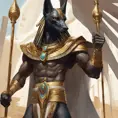 close up fierce looking egyptian god Anubis, 4k, Highly Detailed, Hyper Detailed, Powerful, Artstation, Vintage Illustration, Digital Painting, Sharp Focus, Smooth, Concept Art by Stanley Artgerm Lau, Alphonse Mucha, Greg Rutkowski