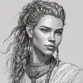 Alluring highly detailed matte portrait of a beautiful Aloy with shimmering hair in the style of Stefan Kostic, 8k, High Definition, Highly Detailed, Intricate, Half Body, Realistic, Sharp Focus, Fantasy, Elegant