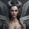 Alluring highly detailed matte portrait of a beautiful winged succubus in the style of Stefan Kostic, 8k, High Definition, Highly Detailed, Intricate, Half Body, Realistic, Sharp Focus, Fantasy, Elegant