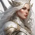 Alluring highly detailed matte portrait of a beautiful white haired paladin girl in the style of Stefan Kostic, 8k, High Definition, Highly Detailed, Intricate, Half Body, Realistic, Sharp Focus, Fantasy, Elegant by Stanley Artgerm Lau, Alphonse Mucha, Greg Rutkowski