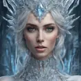 Alluring highly detailed matte portrait of a beautiful ice queen in the style of Stefan Kostic, 8k, High Definition, Highly Detailed, Intricate, Half Body, Realistic, Sharp Focus, Fantasy, Elegant