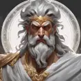 Matte portrait of a fierce God Zeus, 4k, Highly Detailed, Hyper Detailed, Powerful, Artstation, Vintage Illustration, Digital Painting, Sharp Focus, Smooth, Concept Art by Stanley Artgerm Lau, Alphonse Mucha, Greg Rutkowski