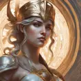 Alluring matte portrait of the beautiful Athena with daggers, 8k, Highly Detailed, Intricate, Realistic, Sharp Focus, Volumetric Lighting, Fantasy, Elegant by Stanley Artgerm Lau, Alphonse Mucha, WLOP