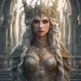 Alluring highly detailed matte portrait of a beautiful elf queen in the style of Stefan Kostic, 8k, High Definition, Highly Detailed, Intricate, Half Body, Realistic, Sharp Focus, Fantasy, Elegant