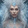 Alluring highly detailed matte portrait of a beautiful ice queen in the style of Stefan Kostic, 8k, High Definition, Highly Detailed, Intricate, Half Body, Realistic, Sharp Focus, Fantasy, Elegant