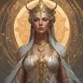 Full body portrait of a beautiful priestess goddess, 8k, Highly Detailed, Intricate, Artstation, Symmetry, Pretty Face, Digital Painting, Illustration, Sharp Focus, Smooth, Concept Art, Elegant by Stanley Artgerm Lau, Alphonse Mucha, Greg Rutkowski