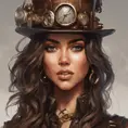 Steampunk portrait of Madison Beer, Highly Detailed, Intricate, Artstation, Beautiful, Digital Painting, Sharp Focus, Concept Art, Elegant