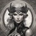 Alluring matte portrait of the beautiful Artemis in black leather, 8k, Highly Detailed, Intricate, Realistic, Sharp Focus, Volumetric Lighting, Fantasy, Elegant by Stanley Artgerm Lau, Alphonse Mucha, WLOP