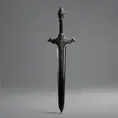 Obsidian luminous energy epic black sword artifact, 8k, Gothic and Fantasy, Unreal Engine