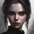 Beautiful girl in vampire academy, mystic, dark fantasy, Magical, Stunning, Digital Painting, Cinematic Lighting, Sharp Focus, Dark, Hyper Realistic