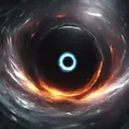 Digital art of Black hole containing strange object, 8k, Digital Painting, Cinematic Lighting, Hyper Realistic