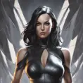 Alluring matte portrait of a beautiful Laura Kinney from Xmen in the style of Stefan Kostic, 8k, Highly Detailed, Intricate, Half Body, Realistic, Sharp Focus, Volumetric Lighting, Fantasy, Elegant by Stanley Artgerm Lau, Greg Rutkowski