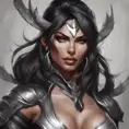 Alluring matte portrait of a beautiful Nidalee in black leather, 8k, Highly Detailed, Intricate, Half Body, Realistic, Sharp Focus, Volumetric Lighting, Fantasy, Elegant by Stanley Artgerm Lau, WLOP, Stefan Kostic