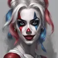 Alluring matte portrait of a beautiful Harley Quinn in the style of Stefan Kostic, 8k, Highly Detailed, Intricate, Half Body, Realistic, Sharp Focus, Volumetric Lighting, Fantasy, Elegant by Stanley Artgerm Lau, Greg Rutkowski