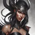 Alluring matte portrait of a beautiful Nidalee in black leather, 8k, Highly Detailed, Intricate, Half Body, Realistic, Sharp Focus, Volumetric Lighting, Fantasy, Elegant by Stanley Artgerm Lau, WLOP, Stefan Kostic