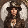 Steampunk portrait of Madison Beer, Highly Detailed, Intricate, Artstation, Beautiful, Digital Painting, Sharp Focus, Concept Art, Elegant