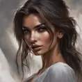 Alluring matte portrait of a beautiful Emily Ratajkowski in the style of Stefan Kostic, 8k, Highly Detailed, Intricate, Half Body, Realistic, Sharp Focus, Volumetric Lighting, Fantasy, Elegant by Stanley Artgerm Lau, Greg Rutkowski