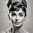 Alluring matte portrait of a beautiful young Audrey Hepburn, 8k, Highly Detailed, Intricate, Half Body, Realistic, Sharp Focus, Volumetric Lighting, Fantasy, Elegant by Stanley Artgerm Lau