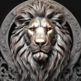 Lion, Highly Detailed, Intricate, Gothic, Volumetric Lighting, Color Splash, Fantasy, Dark by Stanley Artgerm Lau