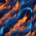 Blue fire at night, Vibrant Colors