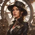 Steampunk portrait of Madison Beer, Highly Detailed, Intricate, Artstation, Beautiful, Digital Painting, Sharp Focus, Concept Art, Elegant