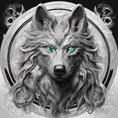 Wolf, Highly Detailed, Intricate, Gothic, Volumetric Lighting, Color Splash, Vibrant Colors, Ink Art, Fantasy, Dark by Stanley Artgerm Lau