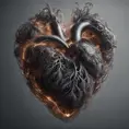 Heart made of smoke, 8k, Intricate Details, Trending on Artstation, Volumetric Lighting