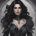 Alluring matte portrait of a beautiful Yennefer from the Witcher in the style of Stefan Kostic, 8k, Highly Detailed, Intricate, Half Body, Realistic, Sharp Focus, Volumetric Lighting, Fantasy, Elegant by Stanley Artgerm Lau, Greg Rutkowski