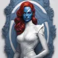 Alluring matte portrait of a beautiful Mystique from Xmen in the style of Stefan Kostic, 8k, Highly Detailed, Intricate, Half Body, Realistic, Sharp Focus, Volumetric Lighting, Fantasy, Elegant by Stanley Artgerm Lau, Greg Rutkowski