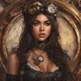 Steampunk portrait of Madison Beer, Highly Detailed, Intricate, Artstation, Beautiful, Digital Painting, Sharp Focus, Concept Art, Elegant