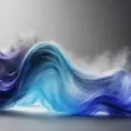 Glitter mist. Paint water splash. Magic spell. Blue silver gray color gradient shiny vapor veil wave on black abstract art background with free space., Vibrant Colors