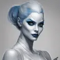 Alluring matte portrait of a beautiful Mystique from Xmen in the style of Stefan Kostic, 8k, Highly Detailed, Intricate, Half Body, Realistic, Sharp Focus, Volumetric Lighting, Fantasy, Elegant by Stanley Artgerm Lau, Greg Rutkowski