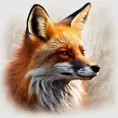 A red fox sniffing the wind, its muzzle raised upwards, eyes closed, 8k, Highly Detailed, Photo Realistic, Romantic