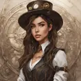 Steampunk portrait of Madison Beer, Highly Detailed, Intricate, Artstation, Beautiful, Digital Painting, Sharp Focus, Concept Art, Elegant