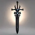 Obsidian luminous energy epic black sword artifact, 8k, Gothic and Fantasy, Unreal Engine