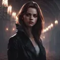 Beautiful girl in vampire academy, mystic, dark fantasy, Magical, Stunning, Digital Painting, Cinematic Lighting, Sharp Focus, Dark, Hyper Realistic