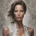 Alluring matte portrait of a beautiful young Christy Turlington, 8k, Highly Detailed, Intricate, Half Body, Realistic, Sharp Focus, Volumetric Lighting, Fantasy, Elegant by Stanley Artgerm Lau, Greg Rutkowski